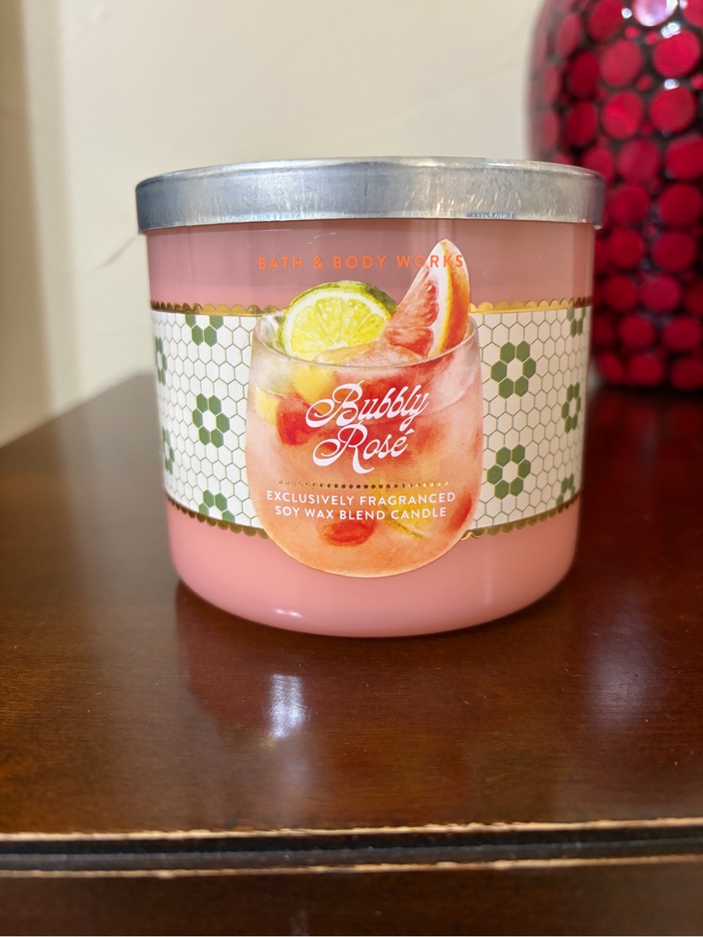Bath & Body Works Bubbly Rose 3 Wick Candle